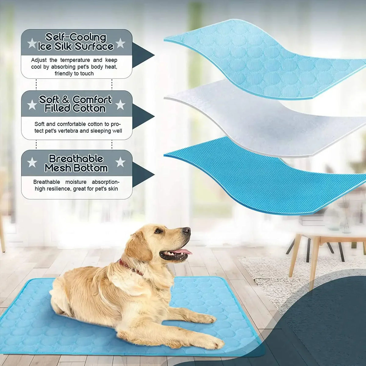 Nonor dog cooling mat side view
