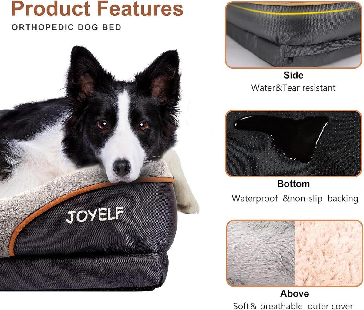 Orthopedic memory foam dog bed detail