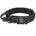 Reflective nylon dog collar adjustable black