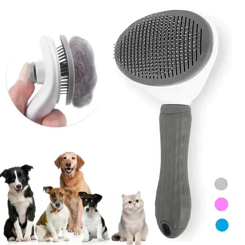 Self-cleaning dog grooming brush packaging