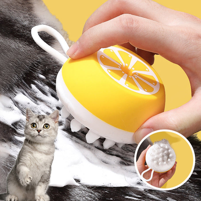 2-in-1 Silicone Pet Bath & Massage Brush